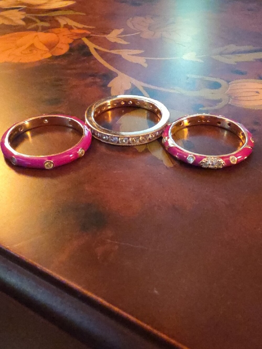 Diamonique Ring Set Sterling Silver Size 10 - Picture 2 of 12